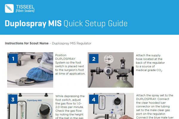 TISSEEL Duplospray MIS Quick Setup Guide